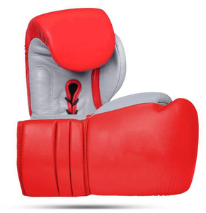 Guantes de Boxeo de Cuero Negro Personalizados con Cordones, Guantes de Sparring para MMA, Muay Thai, Guantes de Boxeo Profesionales con Logotipo Personalizado, Venta al Por Mayor - Product Image 3
