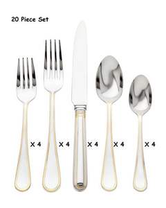 Elegante Juego de Cubiertos de Acero Inoxidable para Comedor, Duradero y Resistente al Óxido, Perfecto para la Mesa de la Cocina o Restaurante - Product Image 1