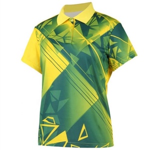 เสื้อโปโลผู้ชายพิมพ์ลายดิจิตอลไล่เฉดสีน้ำเงิน แขนสั้น แห้งเร็ว สปอร์ต ผ้าถักโพลีเอสเตอร์ ลายเรขาคณิต - Product Image 5