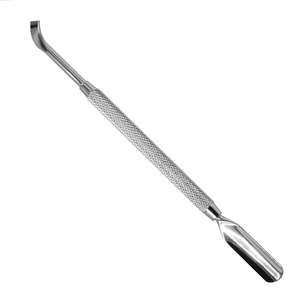 MARI INSTRUMENTS Empujador de Cutículas Profesional de Doble Punta de Acero Inoxidable, Angulado y Plano, con Cuchara Ancha para Salón de Manicura - Product Image 2
