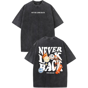 Fast Moving Oversized Acid Wash Graphic Tee Premium Cotton Screen Printed Casual Fashion Wear - Product Image 5