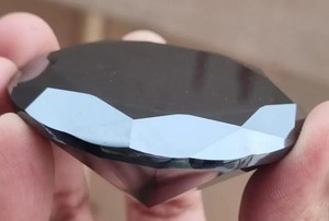 1 pieza de diamante de moissanita de forma redonda negra 584 Ct hermoso diamante personalizado de gran tamaño y otras joyas de diamantes - Product Image 2