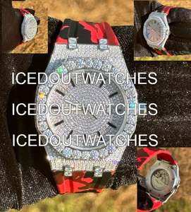 Moissanite Diamond Wrist <b>Watch</b> For Men's With Numeric Band Dial Luxury Custom Hand Mad Design <b>Watch</b> <b>iced</b> <b>Out</b> <b>Watch</b> - Product Image 3