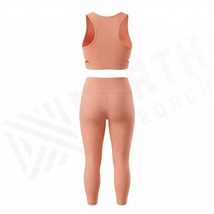 ชุดโยคะขาสั้นสำหรับผู้หญิง ไซส์พลัส ชุดออกกำลังกาย ชุดฟิตเนส ขายส่ง เสื้อผ้าออกกำลังกาย สีตามสั่ง ป้องกันแบคทีเรีย ชุด 2 ชิ้น - Product Image 2