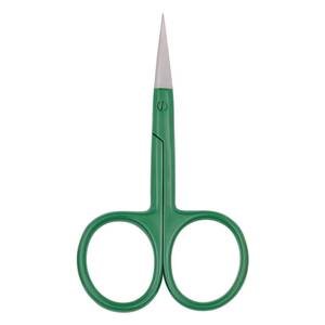 Ciseaux à cuticules verts pour droitiers, lame en acier inoxydable, manche en acier, pointe acérée, trou rond, outil de manucure pour adultes - Product Image 1