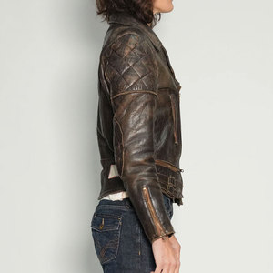 Chaquetas de Cuero de Moda para Mujer, Más Vendidas, Personalizadas con su Propio Logotipo, Chaquetas de Cuero Tejidas de Marca Privada - Product Image 3