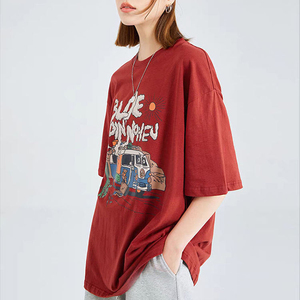 T-shirt graphique ample pour femme, style vintage, confortable, décontracté, à manches courtes, motif aigle, col rond tendance, différentes tailles - Product Image 4