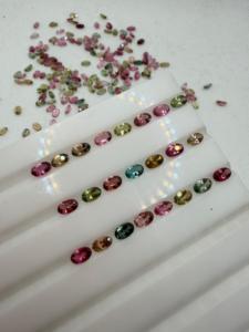 Lot de 5x3mm de tourmaline naturelle multicolore taille ovale 48 carats avec jeu de couleurs, provenance Mines Africaines, pour la fabrication de bijoux Zehra Gems Jewellery - Product Image 3