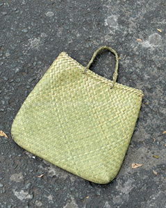 Woven Seagrass Tote <b>Bag</b> <b>Straw</b> Handbag Two Handles Open Top Eco Friendly <b>Large</b> Capacity for <b>Beach</b> Travel - Product Image 4
