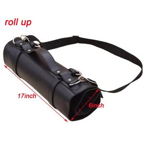 Quality Genuine Leather Knife Roll Storage <b>Bag</b> Chef <b>Tool</b> <b>Kit</b> <b>Bag</b> With 10 Pockets LKR-0040 - Product Image 2