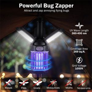 Lanterna da Campeggio Ricaricabile 2 in 1 con Zanzariera Elettrica Impermeabile IPX6 - Product Image 4