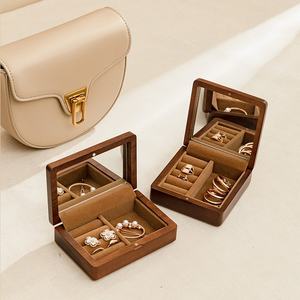 High on Demand Customizable Luxury Wooden Jewelry Storage Organizer <b>with</b> <b>Mirror</b> Lock Elegant Box for Watches Available for Sale - Product Image 6