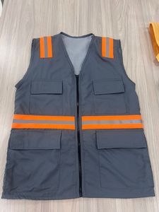 Chaleco de seguridad reflectante de alta visibilidad con cremallera, ropa de trabajo sin mangas, chaleco de advertencia con bolsillos para construcción de carreteras - Product Image 2