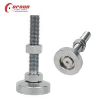 Nouveaux pieds de nivellement pivotants en acier inoxydable, diamètre du tige fileté 16 mm, hauteur du tige filetée 150 mm, diamètre du châssis 80 mm, 1 équipement