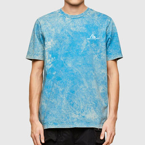 เสื้อยืดผู้ชายขายดี พิมพ์โลโก้ตามสั่ง คอกลม เสื้อยืดฟอกสี แขนสั้น - Product Image 1