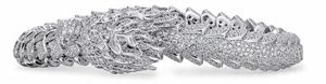 18k Gold Plated Silver Dragon Head Stainless Steel <b>Bangle</b> Link Bracelet with Rhinestone Inlay Trendy Party Gift for <b>Men</b> - Product Image 5