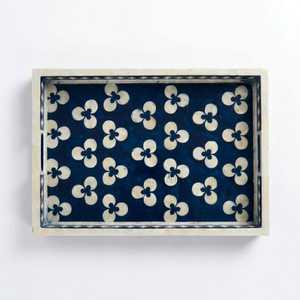 Luxury Handcrafted Polished Bone Inlay Storage <b>Tray</b> Elegant Decorative Organizer for Vanity, Coffee <b>Table</b>, Bathroom & Home decor - Product Image 3