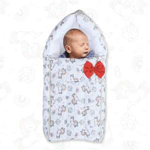 เปลนอนเด็ก Polka Tots ผ้าฝ้าย พร้อมโบว์ลายยูนิคอร์น สีขาว - Product Image 1