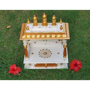 เครื่องตกแต่งบ้านทำด้วยมือทำจากไม้วัดฮินดู - Product Image 2