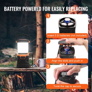 Linterna LED de Camping de 1000LM, Linterna Robusta de 360° con 4 Modos, Luz Exterior a Batería - Product Image 5