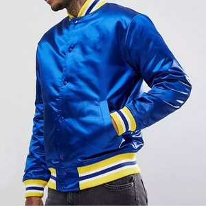Shamsher Sports Men's Purple White Varsity Jacket Regular Fit Crew Neck <b>Covered</b> <b>Button</b> Closure Streetwear Style Winter Wear 100% - Product Image 6
