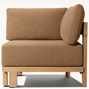 Corner <b>sofa</b> made of teak wood with a simple modern style, equipped with soft foam and comfortable to sit with pillows - Product Image 1