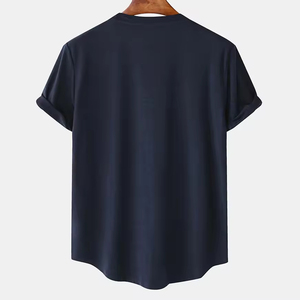 T-shirt en toile 100 % coton à manches courtes pour homme, fabriqué avec des tissus écologiques, étiquette personnalisée, faible quantité minimale de commande, vêtements - Product Image 2