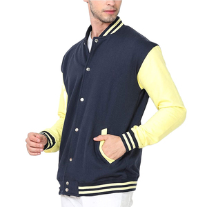 <b>Men's</b> High Quality Coated Custom Logo Printed <b>Canvas</b> Baseball Varsity <b>Jacket</b> Genuine Shell Sheep Skin 100% Wool Winter Wear - Product Image 4
