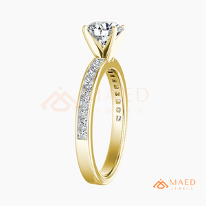 Round Cut Moissanite <b>Solitaire</b> <b>Ring</b> Gold Engagement <b>Ring</b> for Women Elegant Bridal Jewelry Anniversary Gift - Product Image 6