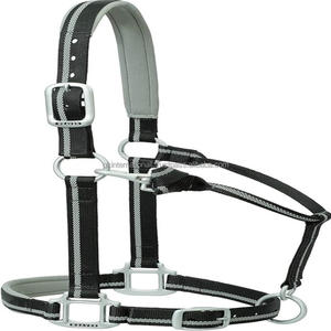 Cabestro de nailon de dos tonos con acolchado ligero y cómodo y costuras duraderas, y artículos ecuestres para carreras de caballos. - Product Image 3
