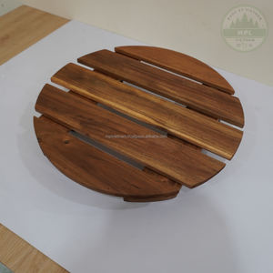 Soporte para Plantas Cuadrado de Madera de Acacia de Alta Gama con Ruedas Resistentes (Capacidad de 150 kg), Ecológico para Uso en Balcones y Jardines - Product Image 5