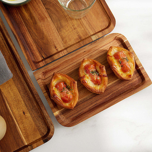 Nueva bandeja y platos de madera de alta calidad, artesanía india, vajilla, platos para aperitivos, platos de madera de la India, decoración. - Product Image 3