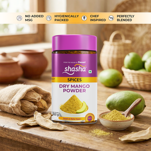 SHASHA Polvo de Mango Seco (Polvo de Amchur) Tarro de 100g – Especia India Premium Picante para Curry, Chaats y Adobos - Product Image 4