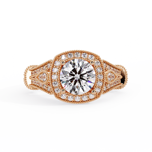 Anillos de Diamantes Solitarios de Plata de Ley 925 Hechos a Mano con Excelente Claridad VVS y Baño de Oro, de Fabricante de Origen en India - Product Image 1