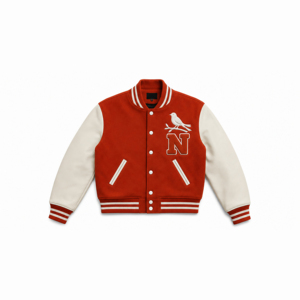 Chaqueta Universitaria Premium, Cuerpo de Lana, Mangas de Cuero, Parche Bordado, Chaqueta Personalizada para Equipos, Parche de Chenilla, Chaqueta de Béisbol - Product Image 4