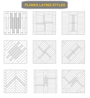 Série de dégradé de couleurs foncées, planche de vinyle de luxe, type de sol en PVC, motif 8x48, carrelage de sol texturé, céramique, porcelaine, 20x120cm