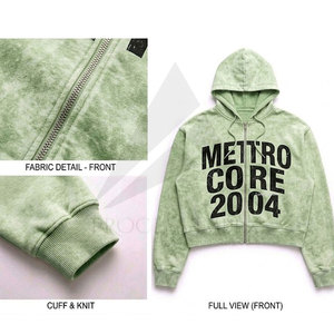 Sudadera con capucha personalizada para hombre, con cremallera completa, gruesa, de invierno, corte holgado, estampado digital, talla grande, hombros caídos, estilo urbano, Process Impex - Product Image 3