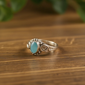 Bague fine en calcédoine aqua de 2,1 grammes, design de créateur - Product Image 3