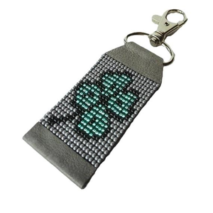 Personalized Handmade Seed Bead Embroidered Keychain Gift Item Women’s Fashion Glass Seed Beads Embroidery Keyring Handmade - Product Image 3