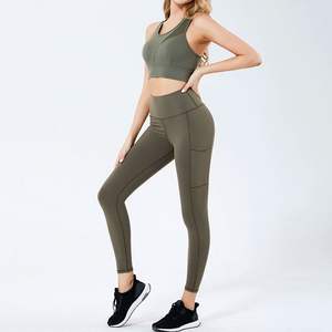 Los Mejores Conjuntos de Yoga para Mujer Tallas Grandes, con Logotipo Personalizado, Diseño Único, Cierre Elástico Transpirable en la Cintura, Venta al Por Mayor - Product Image 3