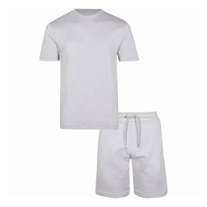 Ensemble de survêtement personnalisé 2026 avec logo, pour hommes, marque privée, ensemble short et t-shirt 100 % coton, été, prix abordable - Product Image 1