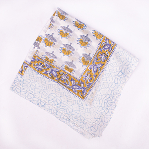 Cotton Floral <b>Square</b> Bandana Breathable Organic Handkerchief Casual <b>Scarf</b> for Spring Summer Unisex Wear 53x53cm Skin-Friendly - Product Image 3