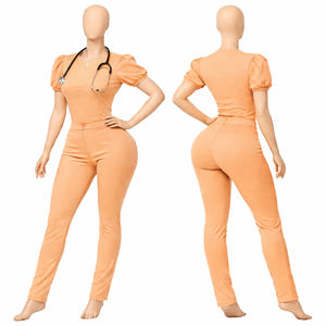 Uniformes Médicos de Enfermería, Conjuntos de Pantalones Deportivos Ajustados y Elásticos para Hospital, Salón de Belleza, Spa, Personal Femenino - Product Image 2