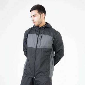 Chaqueta Deportiva con Capucha al por Mayor, Chaqueta Cortavientos con Estampado de Secado Rápido, Poliéster, para Entrenamiento y Running, con Logotipo Personalizado, Servicio OEM Disponible - Product Image 3