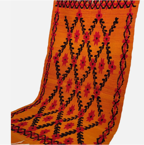 Tapis noué à la main de luxe marocain en laine orange et noire, rembourré, résistant aux taches, antidérapant, à poils longs, pour prière, salon, hôtel - Product Image 3