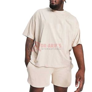 Streetwear d'été décontracté pour hommes, logo personnalisé, ensemble t-shirt et short à manches courtes de grande taille, survêtement décontracté deux pièces respirant - Product Image 4