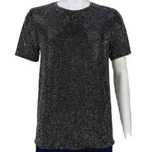 Camiseta de Algodón 100% Personalizable al por Mayor, con Transferencia, del Mejor Material, Talla Grande, de Alta Calidad, con Pedrería, para Mujer - Product Image 6