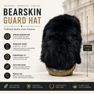 <b>Tall</b> Waterproof 100% Wool Adjustable Unisex Busby <b>Hat</b>-High Quality British Royal Coldstream Guard <b>Hat</b> Four Seasons Customizable - Product Image 5