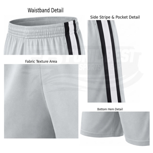 Shorts mi-longs décontractés pour hommes, couleur unie, en toile légère, respirants, taille élastique, poches, évacuation de la transpiration, pour le sport, la course à pied, la remise en forme - Product Image 2
