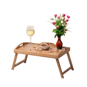 Mesa Auxiliar Plegable de Madera de Alta Demanda, Estilo Rústico Moderno con Asa, de Fabricante Indio de Mesas Auxiliares de Madera - Product Image 1